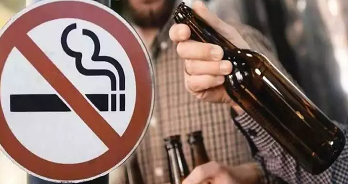 Alkol ve sigara içilmez işaretinin görseli