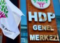 HDP genel merkez binası ve HDP parti bayrağı görseli