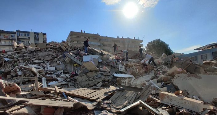 Deprem bölgesinden fotoğraf