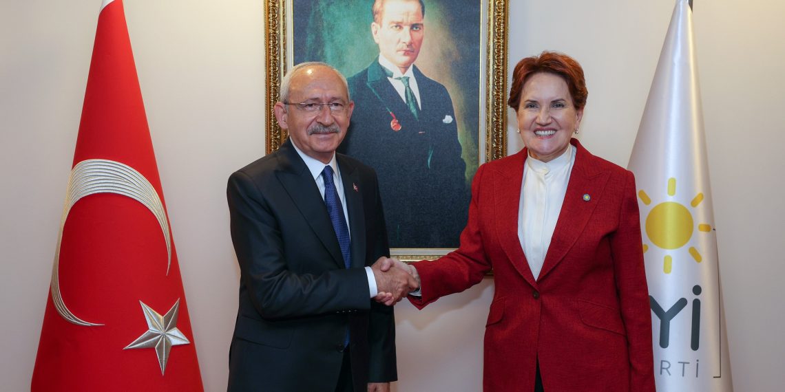 Cumhuriyet Halk Partisi (CHP) Genel Başkanı Kemal Kılıçdaroğlu, İYİ Parti Genel Başkanı Meral Akşener